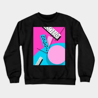 80s Bubble Gum Geometric Design Pattern Crewneck Sweatshirt